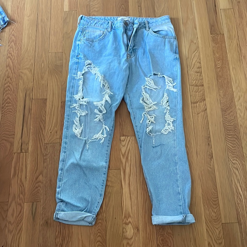 Distressed jeans